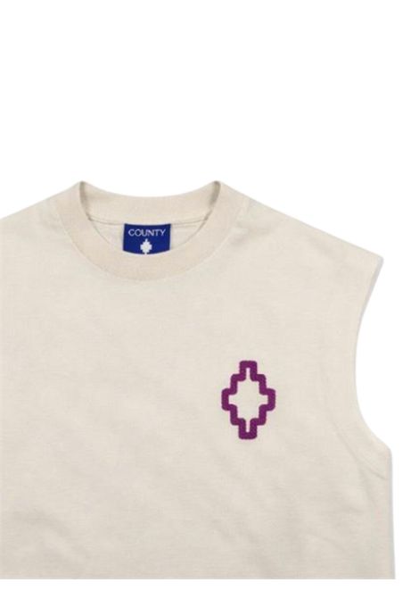 T-shirt bambina bianca in cotone MARCELO BURLON | BTH038BIANCO